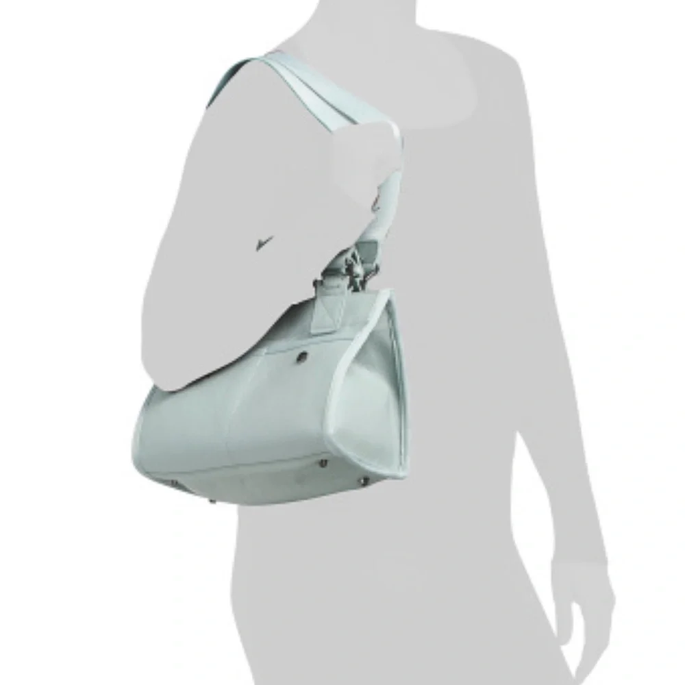 🆕 BOTKIER BITE SIZE BEDFORD LEATHER in SILVER GREY - Picture 4 of 4